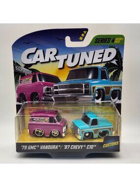 MGA CarTuned 2 Pack 79 GMC Vandura 87 Chevy C10 Series 4 Diecast